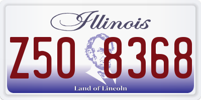 IL license plate Z508368