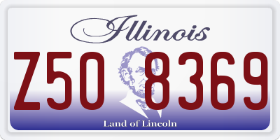 IL license plate Z508369