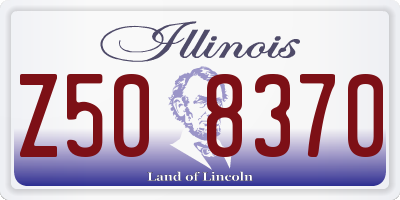 IL license plate Z508370