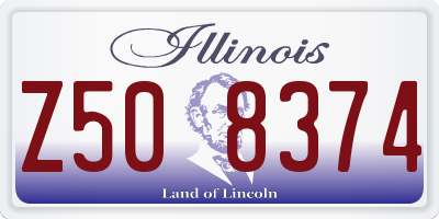 IL license plate Z508374