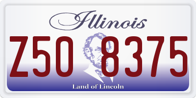 IL license plate Z508375