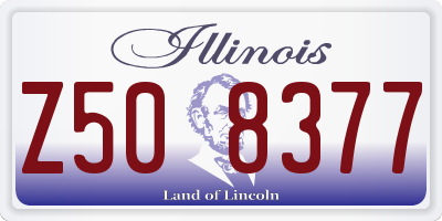 IL license plate Z508377