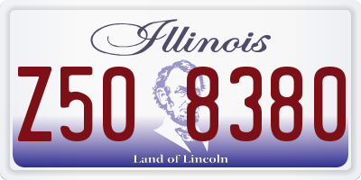IL license plate Z508380