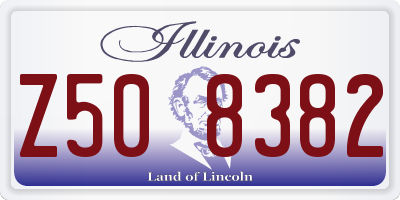IL license plate Z508382