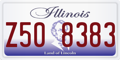 IL license plate Z508383