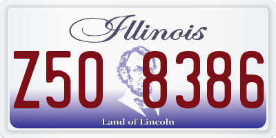 IL license plate Z508386
