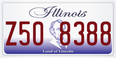 IL license plate Z508388
