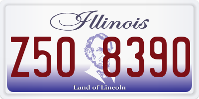 IL license plate Z508390