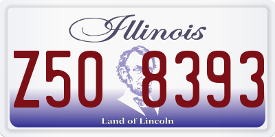 IL license plate Z508393
