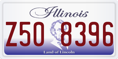 IL license plate Z508396