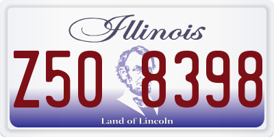 IL license plate Z508398