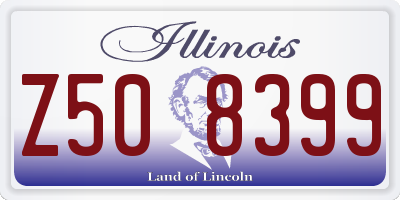 IL license plate Z508399