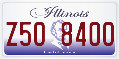 IL license plate Z508400