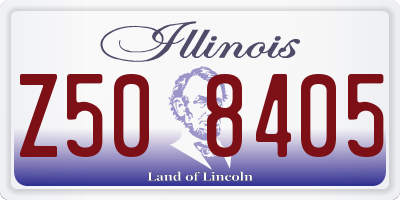 IL license plate Z508405
