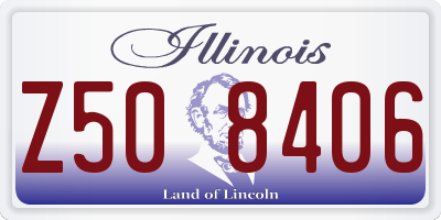 IL license plate Z508406