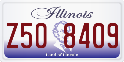 IL license plate Z508409