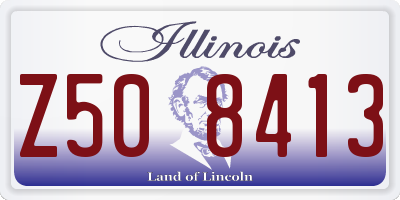 IL license plate Z508413