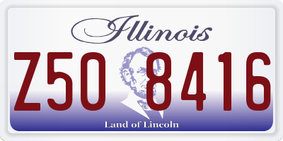 IL license plate Z508416