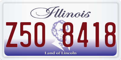 IL license plate Z508418