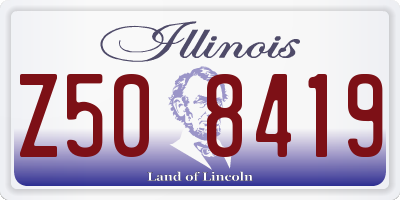 IL license plate Z508419