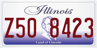 IL license plate Z508423