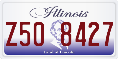 IL license plate Z508427