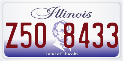 IL license plate Z508433
