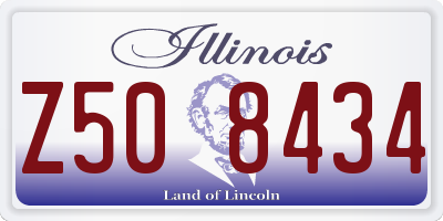 IL license plate Z508434