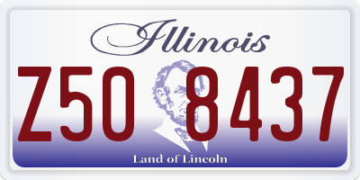 IL license plate Z508437