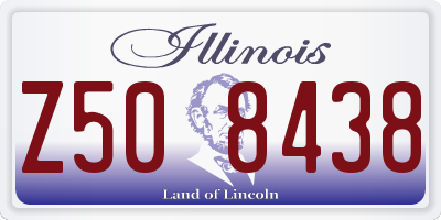 IL license plate Z508438