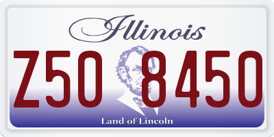 IL license plate Z508450