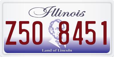 IL license plate Z508451