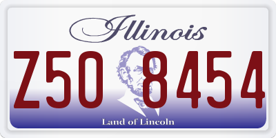 IL license plate Z508454