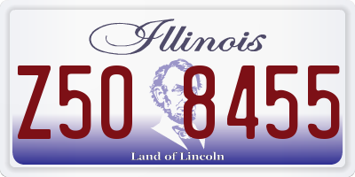IL license plate Z508455