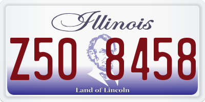IL license plate Z508458