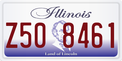 IL license plate Z508461