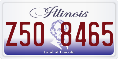 IL license plate Z508465