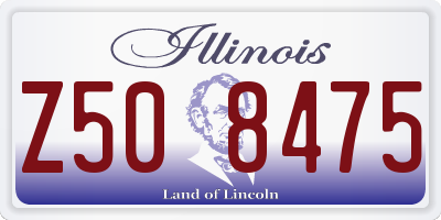 IL license plate Z508475
