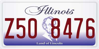 IL license plate Z508476