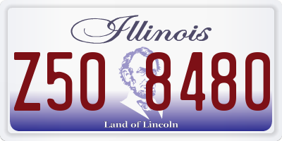 IL license plate Z508480