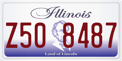 IL license plate Z508487