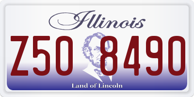IL license plate Z508490
