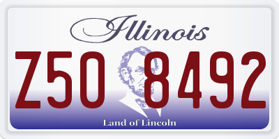 IL license plate Z508492