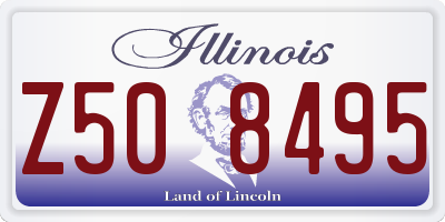IL license plate Z508495