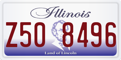 IL license plate Z508496