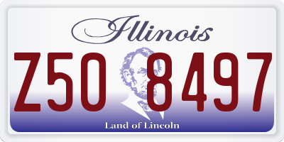 IL license plate Z508497
