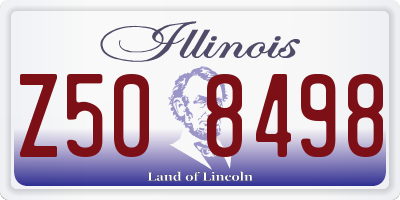 IL license plate Z508498