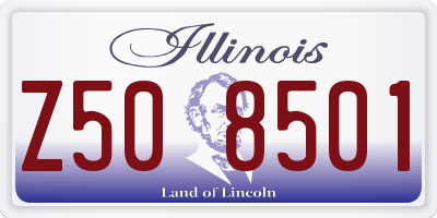 IL license plate Z508501