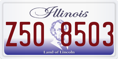IL license plate Z508503