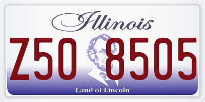 IL license plate Z508505
